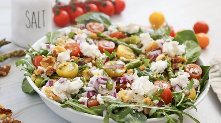 Goat Cheese and Asparagus Salad: Light, Fresh & Flavorful